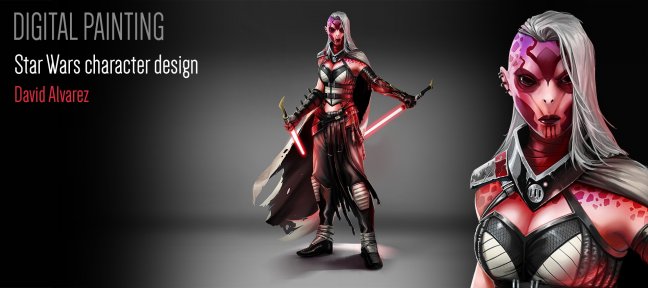 Photoshop Digital Painting tutorial  : Star Wars character design