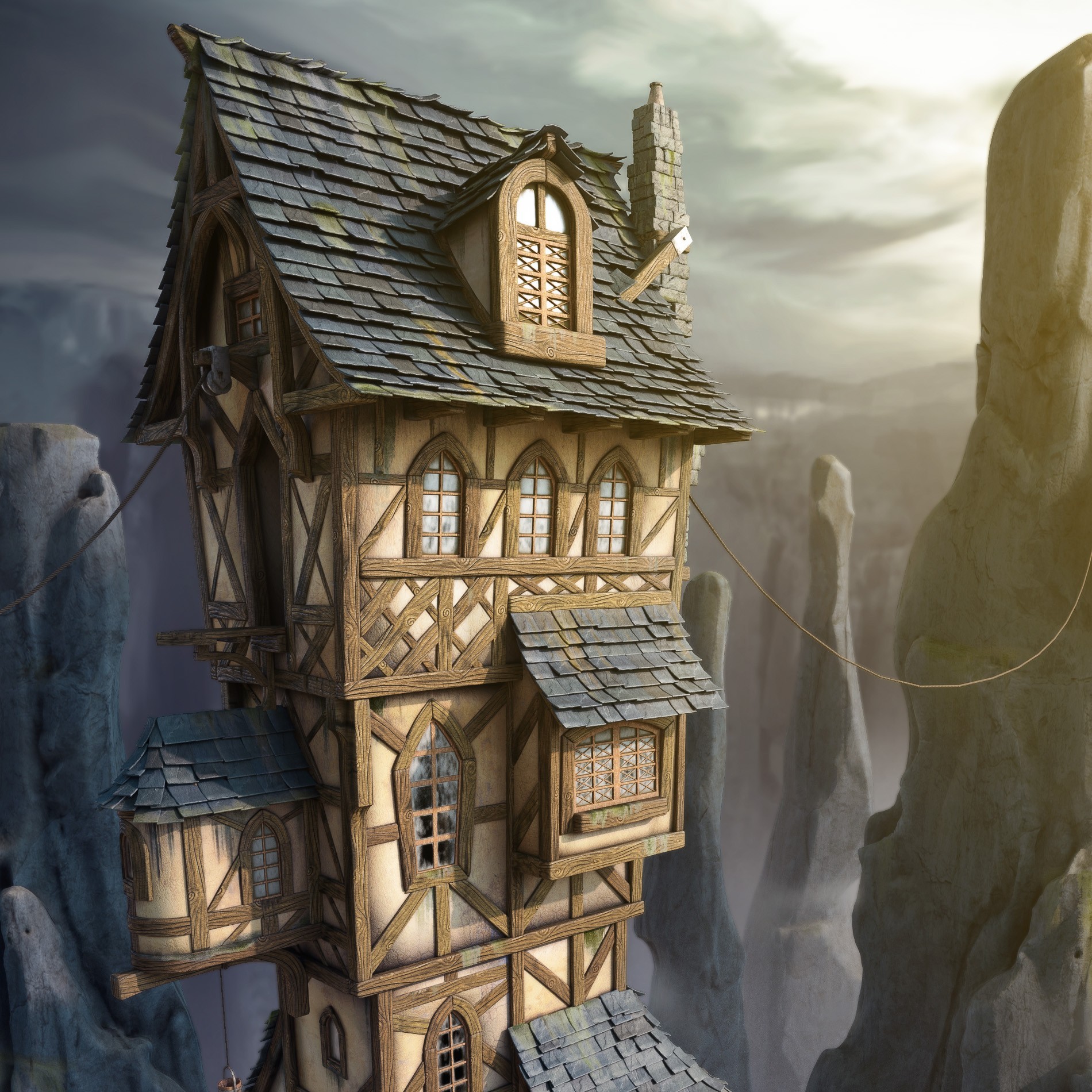 VIDEO TUTORIAL The Cliff Tower - Blender 3D - Full course with Blender ...