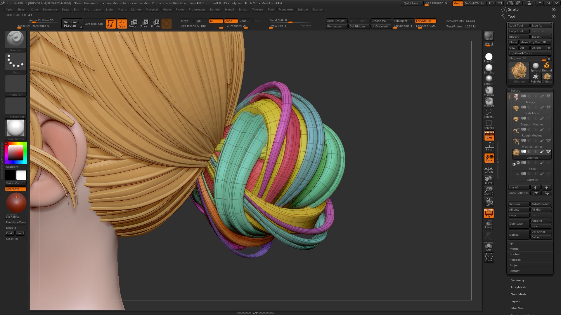 how to do hair quickly in zbrush